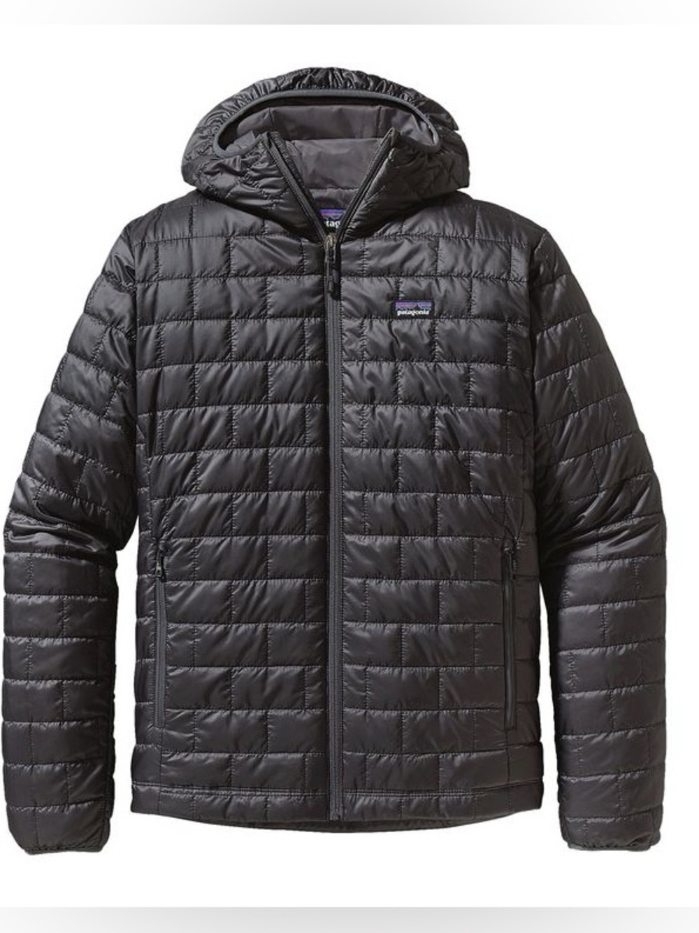 Patagonia Men's Nano Puff Black Hoody Jacket Size Large